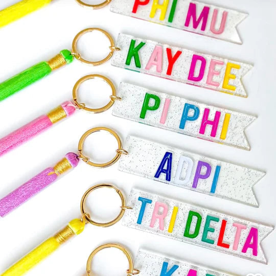 DUOTHREADS Sorority Tassel Key Fob