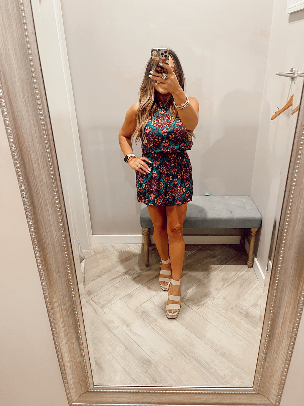 *FREE PEOPLE Floral CORAL TIDES Romper