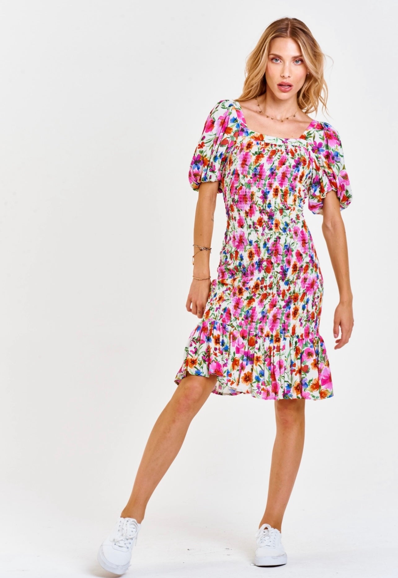 *DEAR JOHN Puff~Sleeve CAMILLE Smock~Body Dress