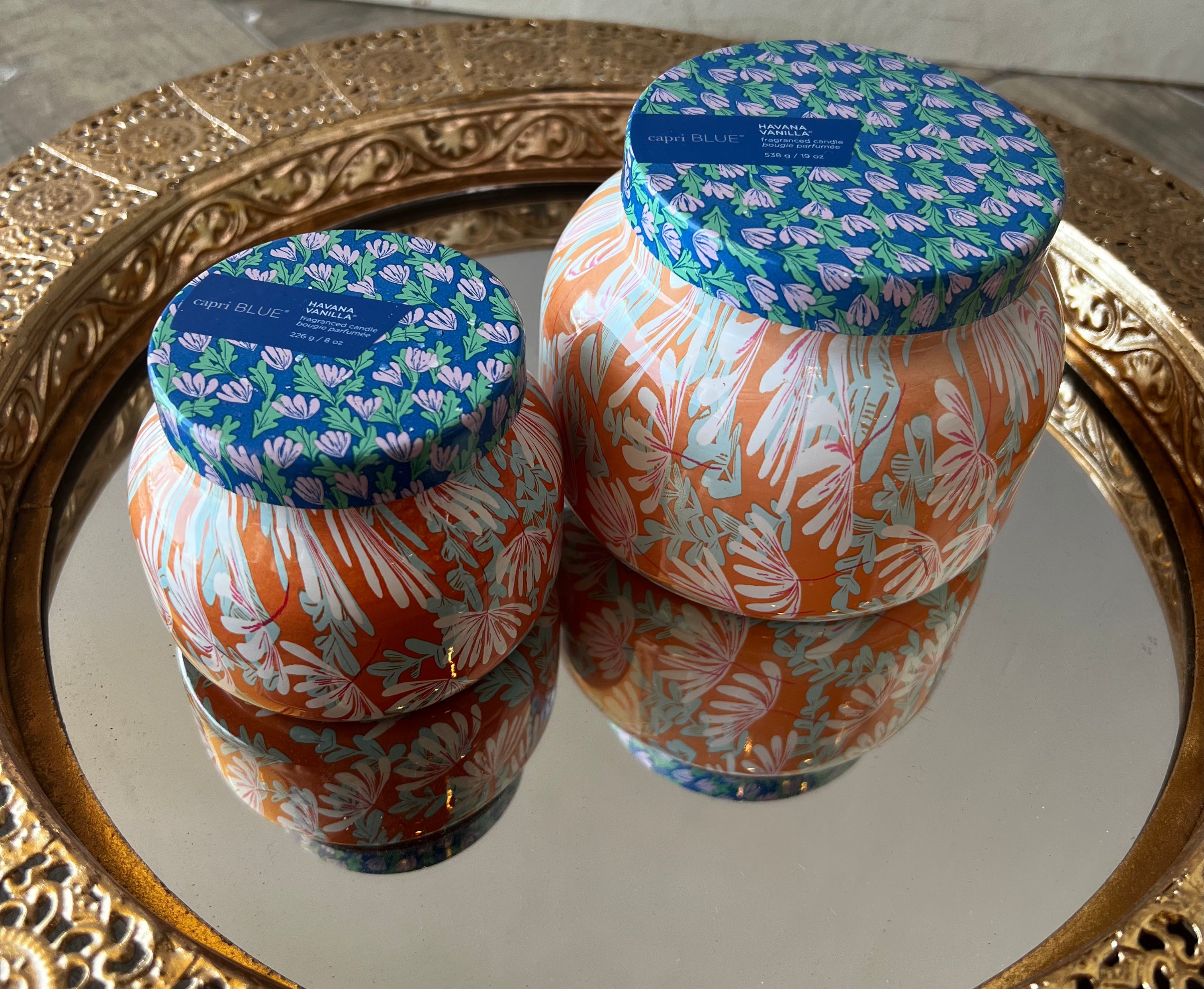 CAPRI BLUE Pattern Play Candle ~ Havana Vanilla