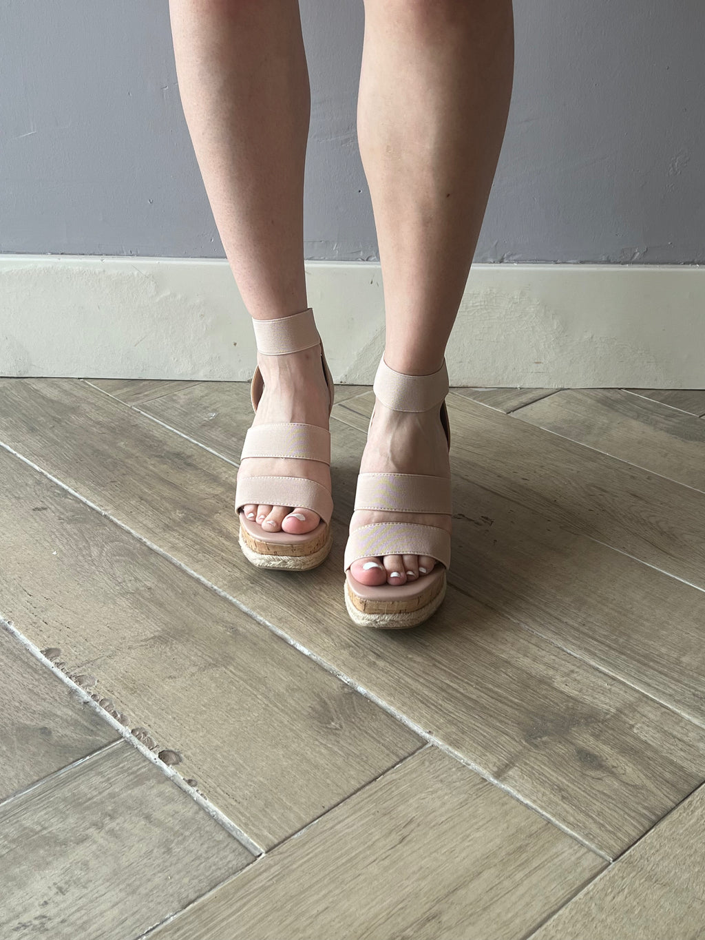 MADDEN GIRL  Stretch MARANDAA Ankle Strap Wedge Sandal Shoe