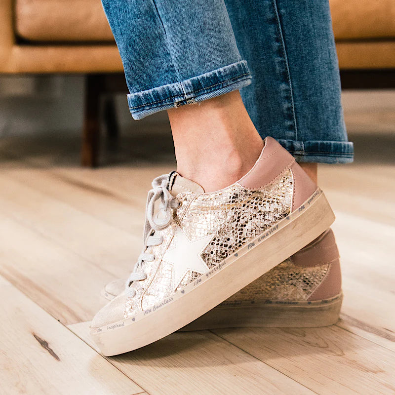 SHUSHOP Gold Snake REBA Star Sneaker