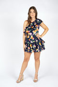 MEET ME IN SANTORINI Floral MELINA OneShoulder Romper
