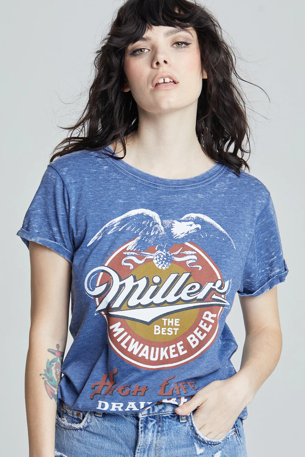 *RECYCLED KARMA Burnout MILLER HIGHLIFE PICNIC Tee