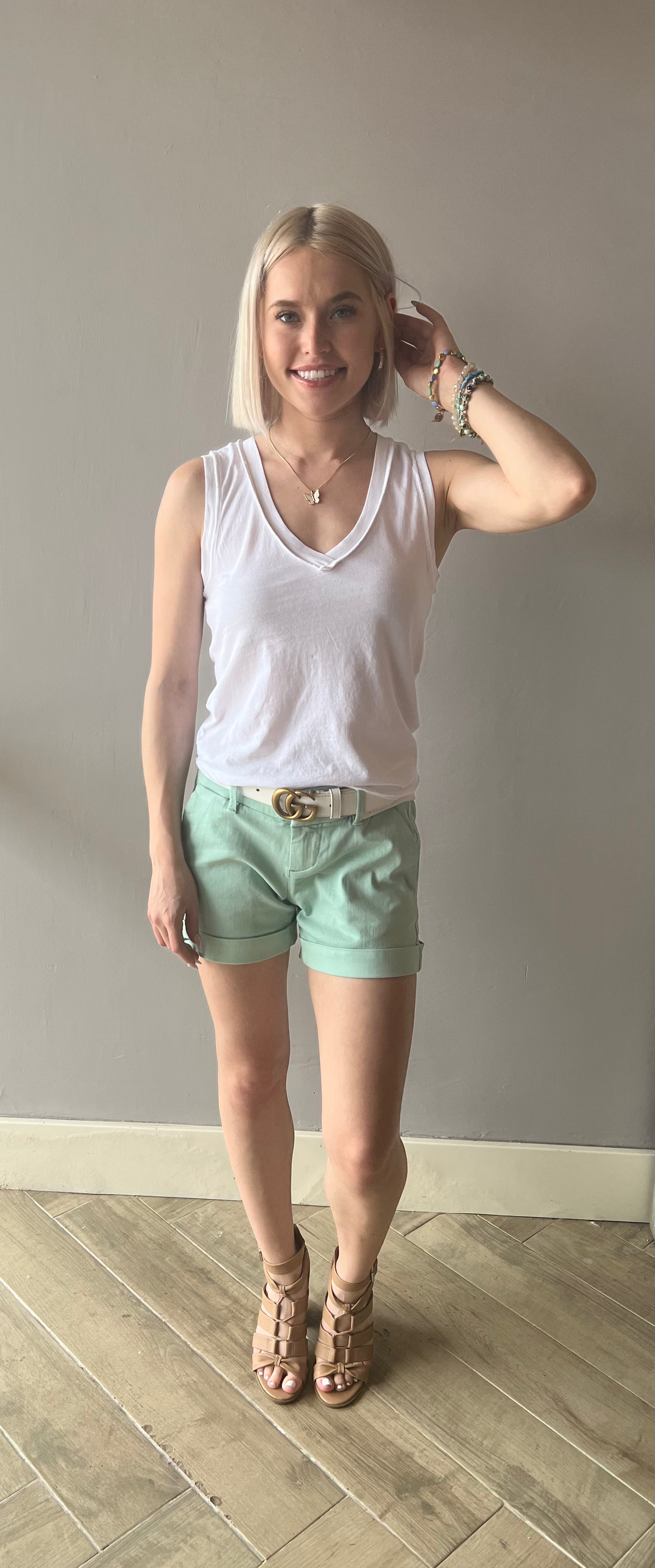 BOBI ReverseSeam EDGY V-Neck Tank Top