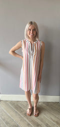 BOBI Stripe BOERNE SplitNeck Dress