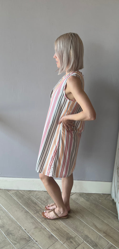 BOBI Stripe BOERNE SplitNeck Dress