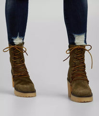 FREE PEOPLE Lace Up DYLAN Chunky Heel Boot