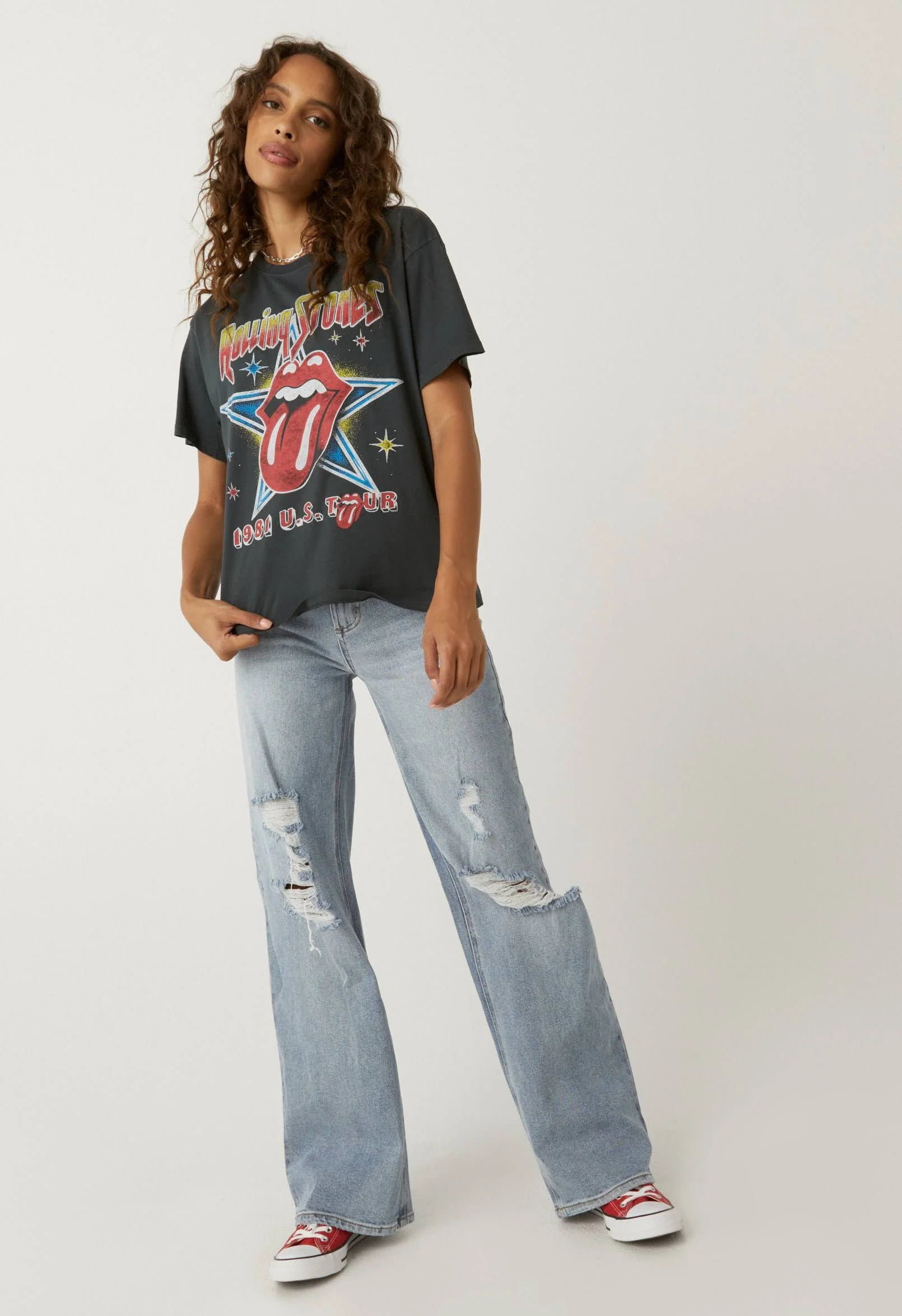 DAYDREAMER 1981 U.S. Tour ROLLING STONES Boyfriend Tee