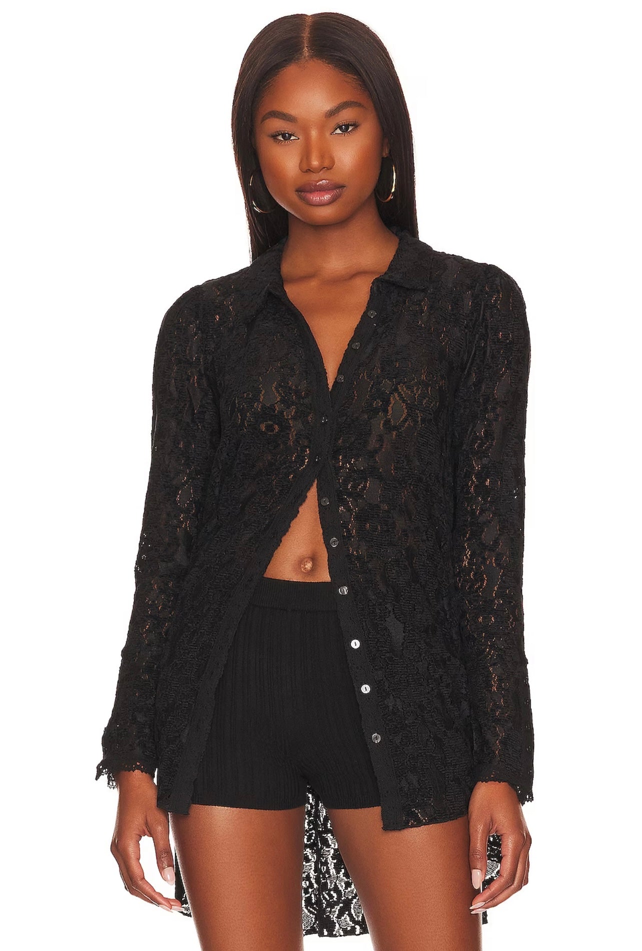 FREE PEOPLE Lace HEATHER SwingHem Tunic