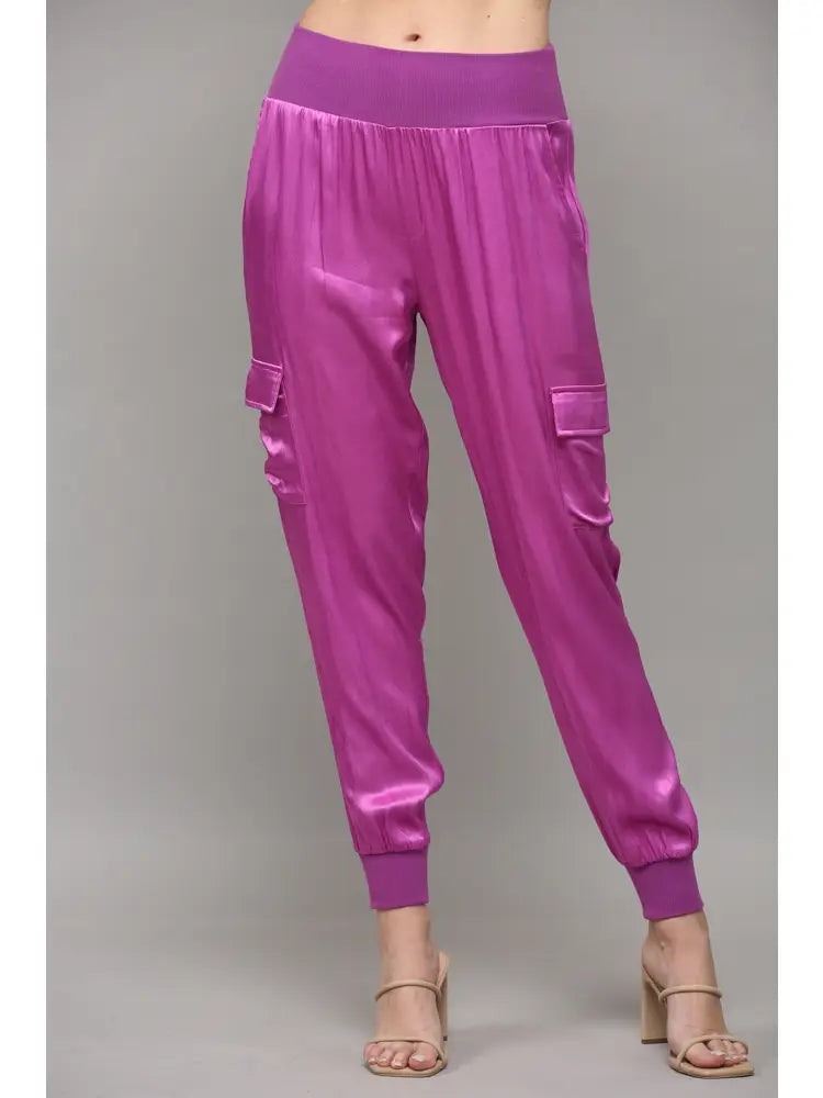 DISTRACT Satin Cargo Jogger Pant