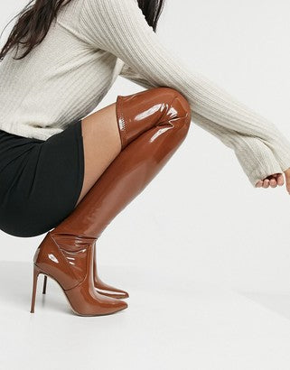 STEVE MADDEN Patent VIKTORY Over the Knee Boot