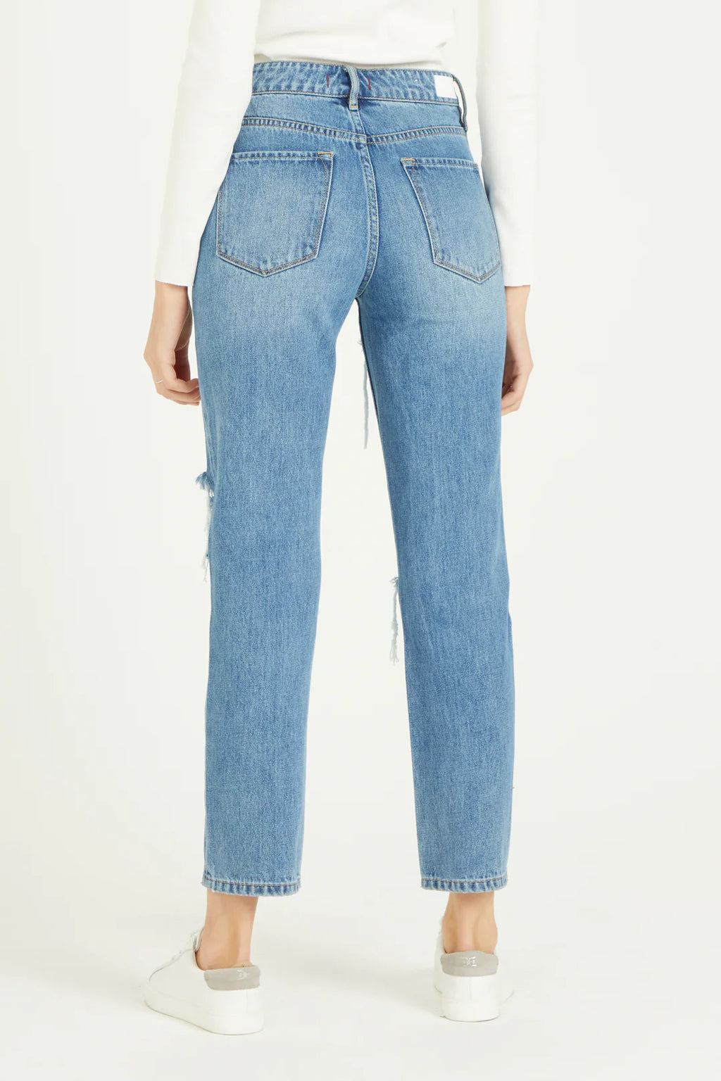 DEAR JOHN SuperHiRise JODI Distressed StraightLeg Jeans