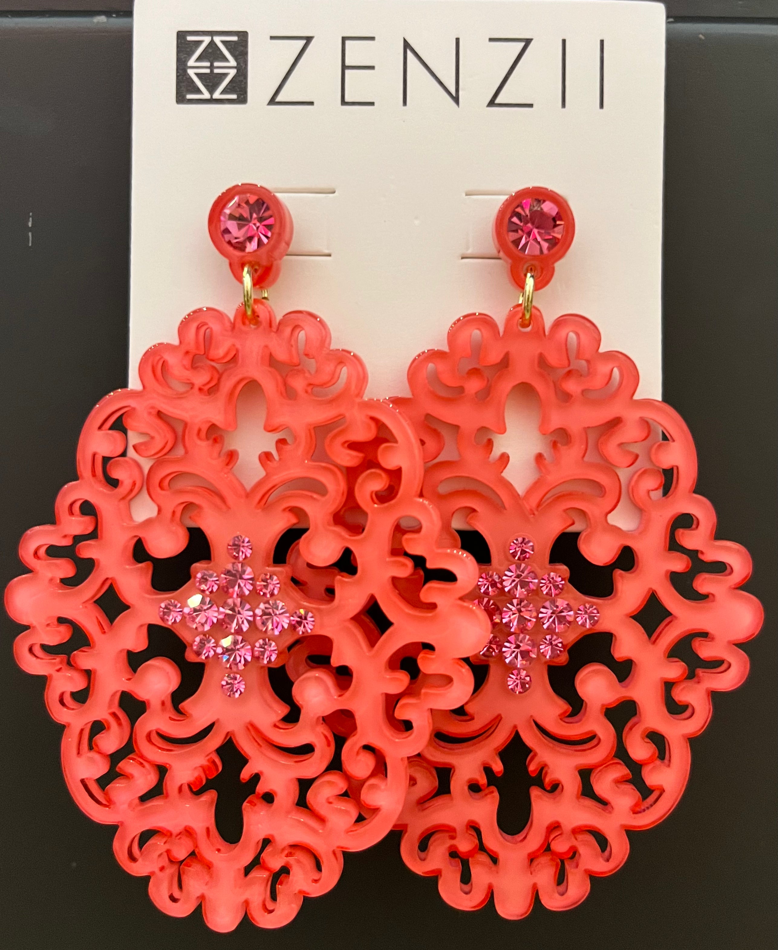 ZENZII Large Brocade Earring