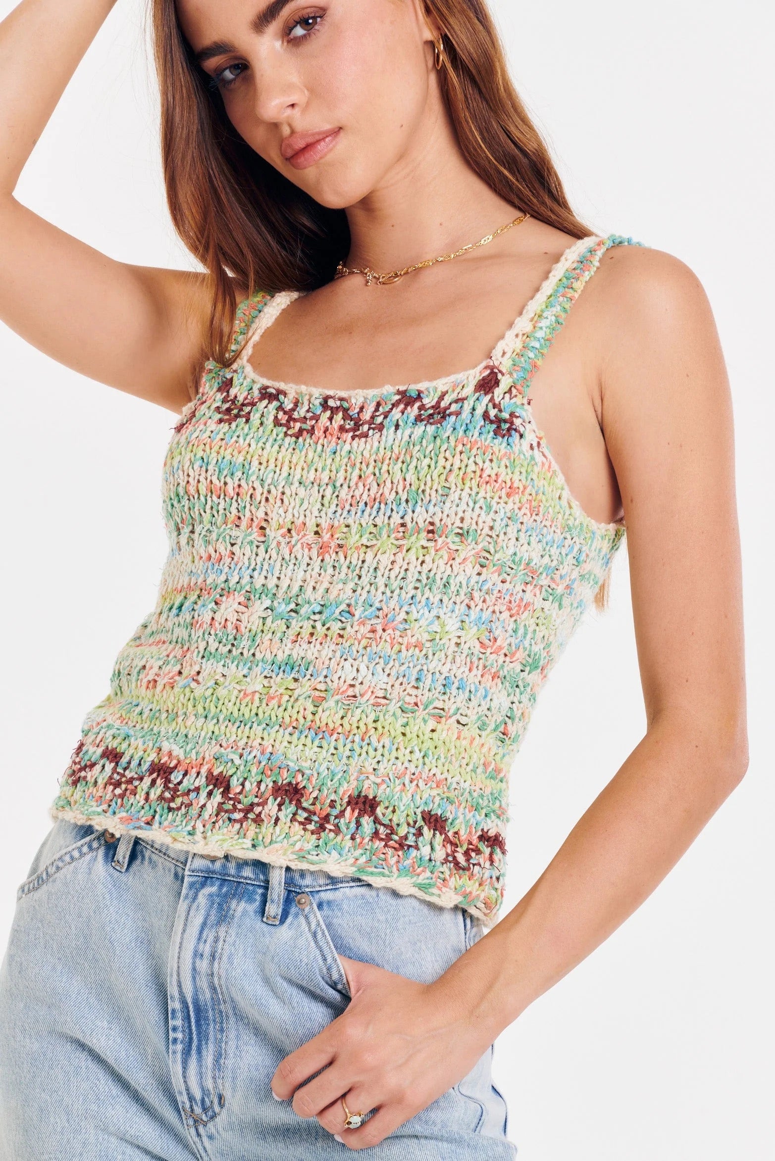 *ANOTHER LOVE Flutter~Strap JOELLE Tank Sweater