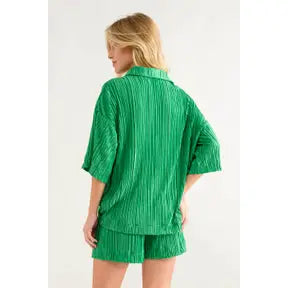 MOD 2pc ButtonDown Collar Top/Short Set