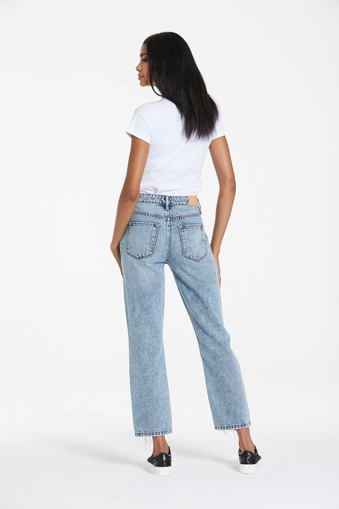 DEAR JOHN SuperHiRise JODI Distressed StraightLeg Jeans