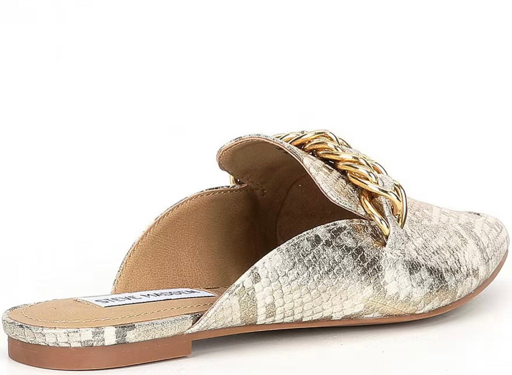 STEVE MADDEN Python Embossed FAINE Mules Shoe