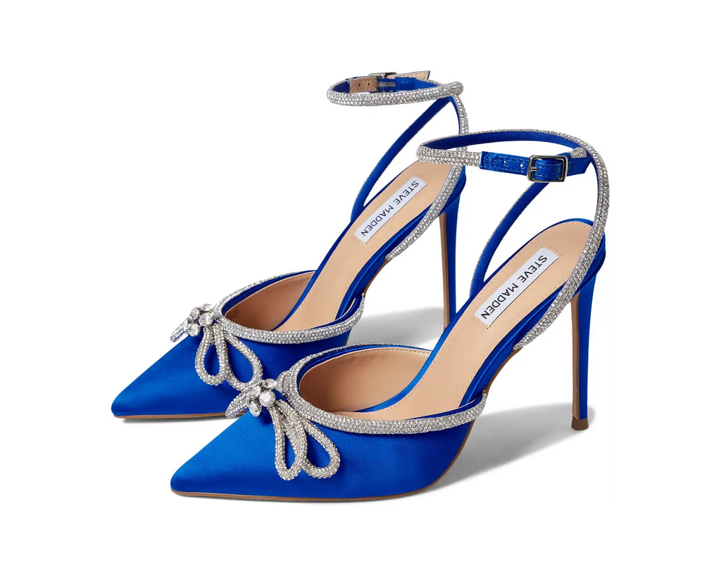 STEVE MADDEN Rhinestone Accent VIABLE AnkleStrap Heels