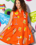 QUEEN OF SPARKLES Sequin TEQUILA DRINK ICON Collared Dress