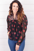 FREE PEOPLE Embroidered PATRICIA Top