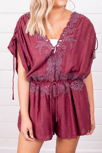 *FREE PEOPLE Embroidered WEILA Romper