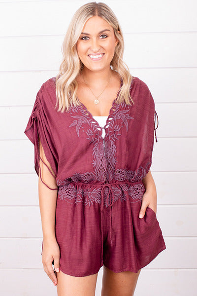 *FREE PEOPLE Embroidered WEILA Romper