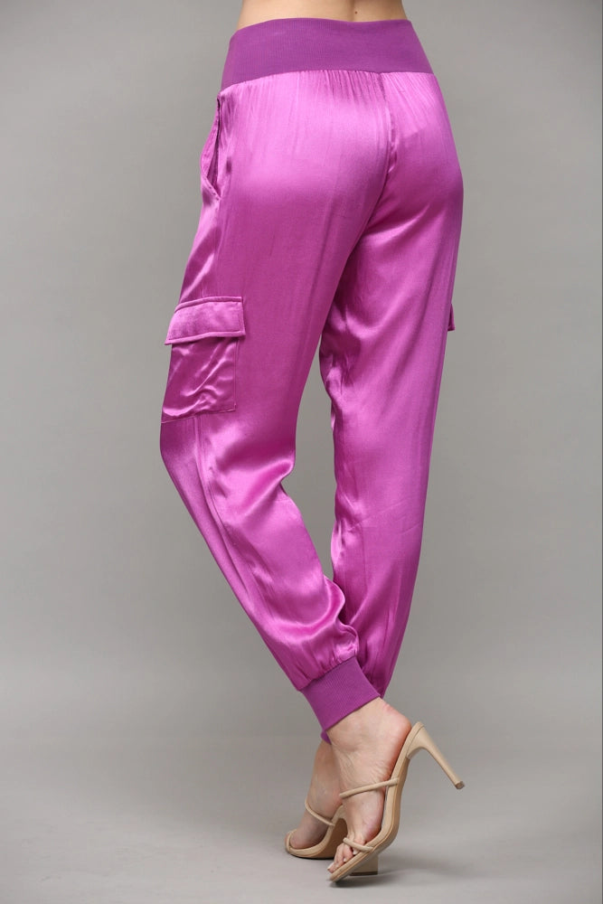 DISTRACT Satin Cargo Jogger Pant
