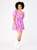 MEET ME IN SANTORINI Floral ARIA Babydoll Dress
