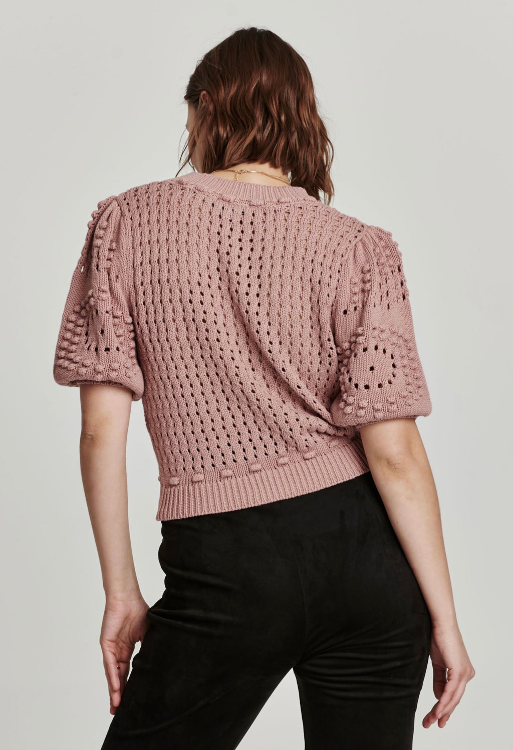 ANOTHER LOVE Puff Elbow Sleeve KIA Pointelle Top