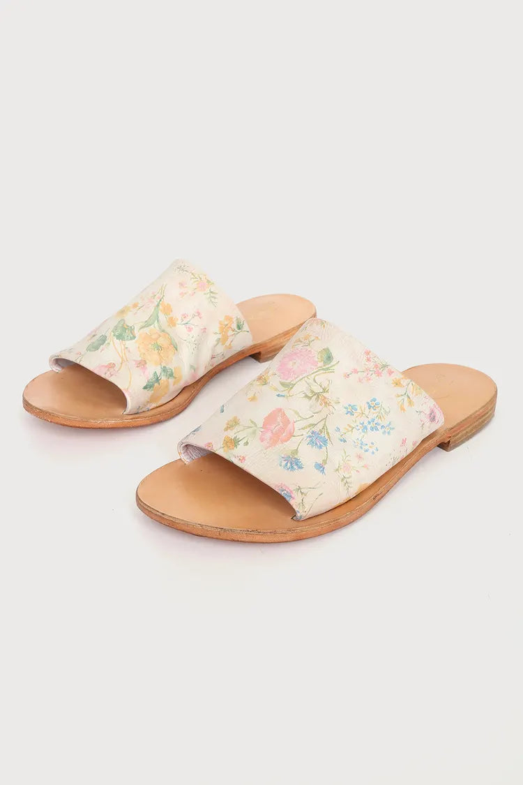 FREE PEOPLE Floral Print  VINCENTE Slide Sandal