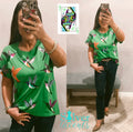 QUEEN OF SPARKLES Sequin HUMMINGBIRD Tee Top