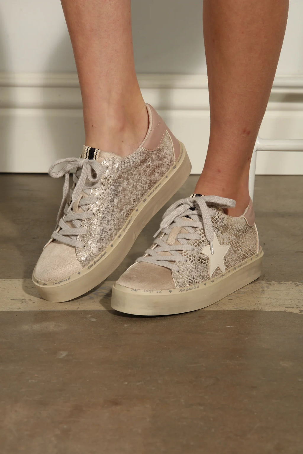 SHUSHOP Gold Snake REBA Star Sneaker