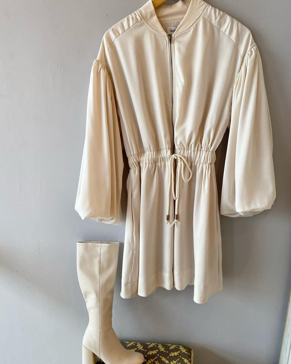 AUREUM Satin HALCYON Utility Mini Dress