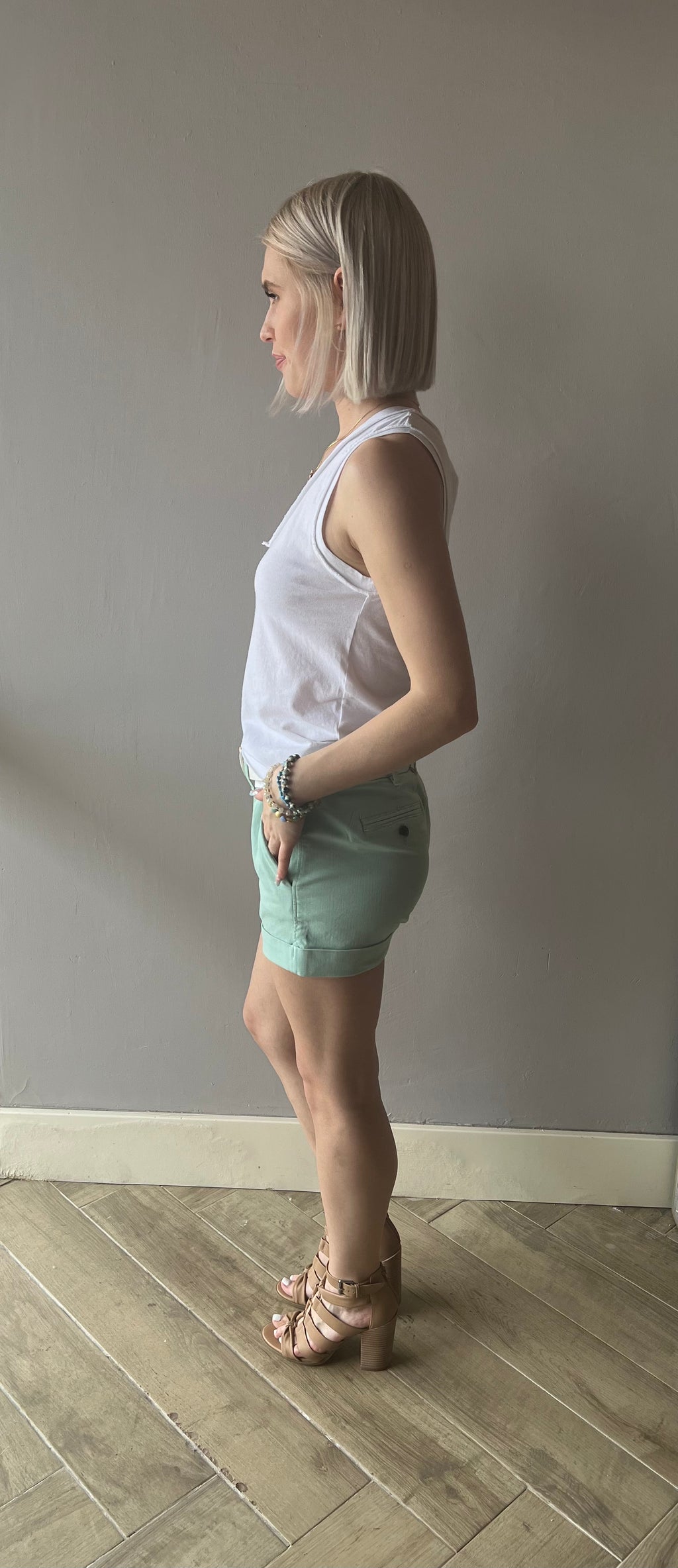 BOBI ReverseSeam EDGY V-Neck Tank Top