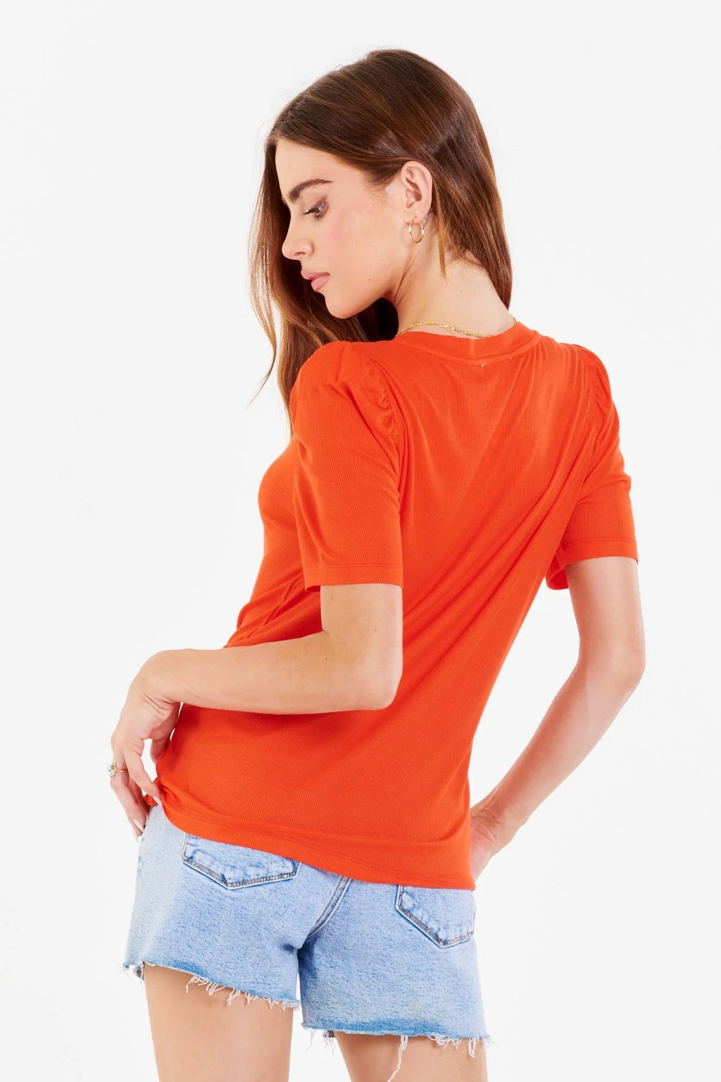 ANOTHER LOVE Shirred SIENA Short~Sleeve Top