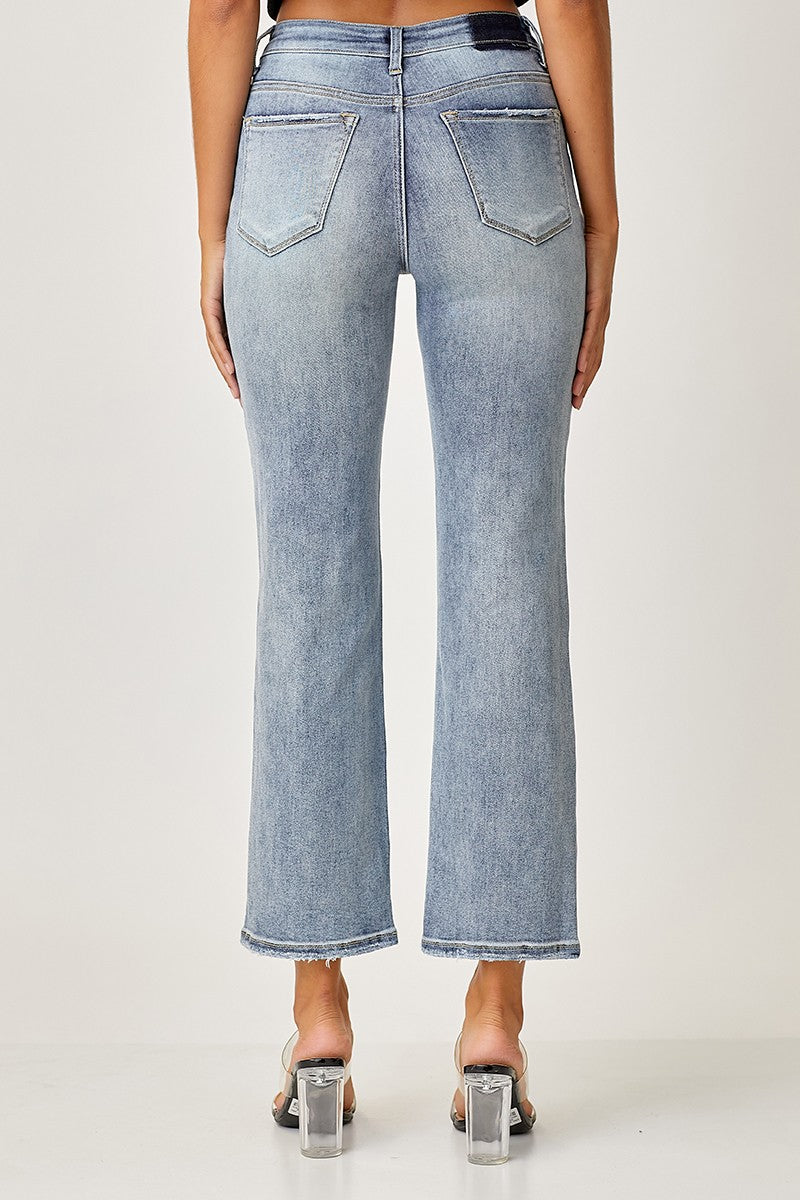 RISEN HighRise ANNA Crossover Straight-leg Jeans