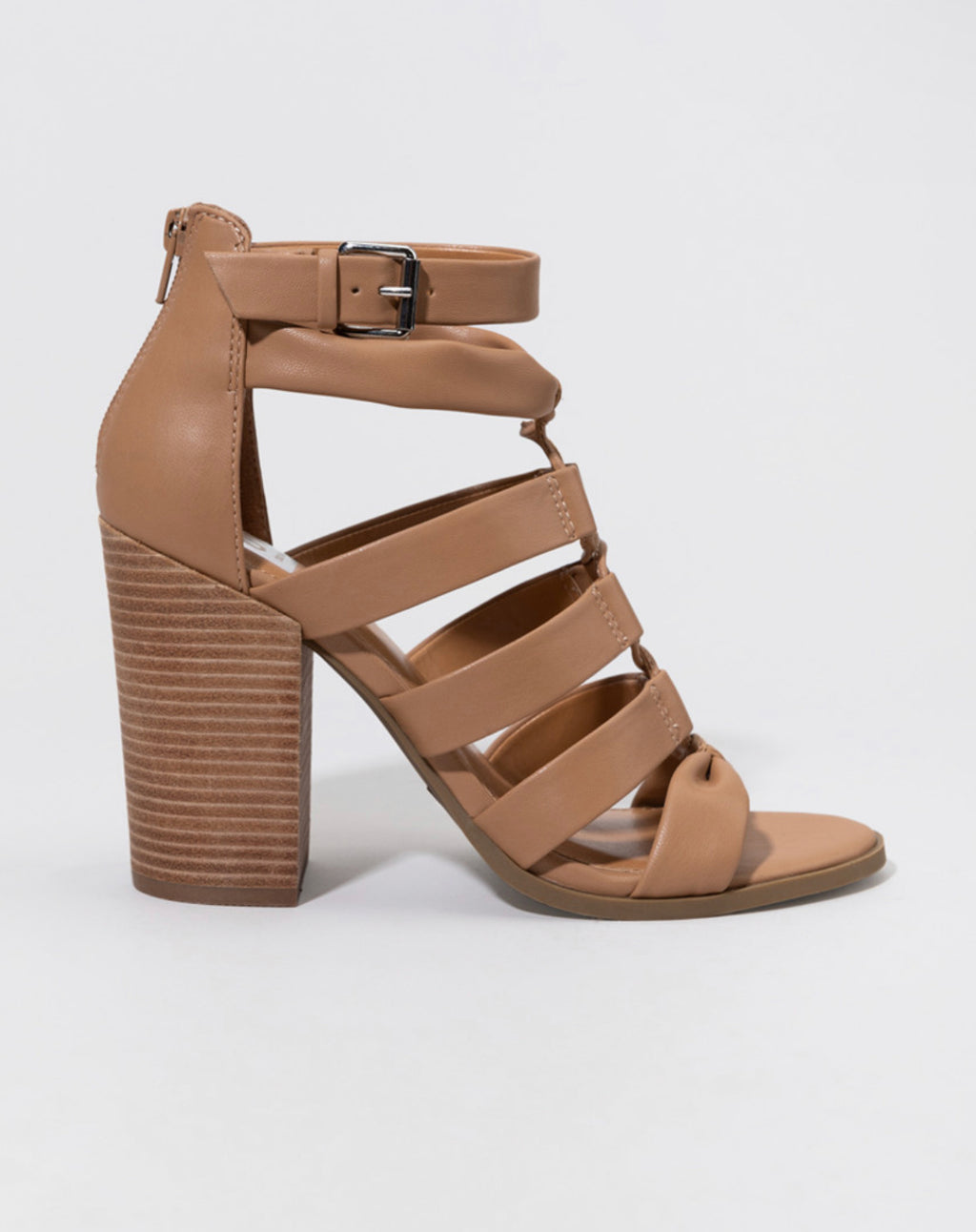 DOLCE VITA Strappy BILLY Zipback Stacked Heel Sandals