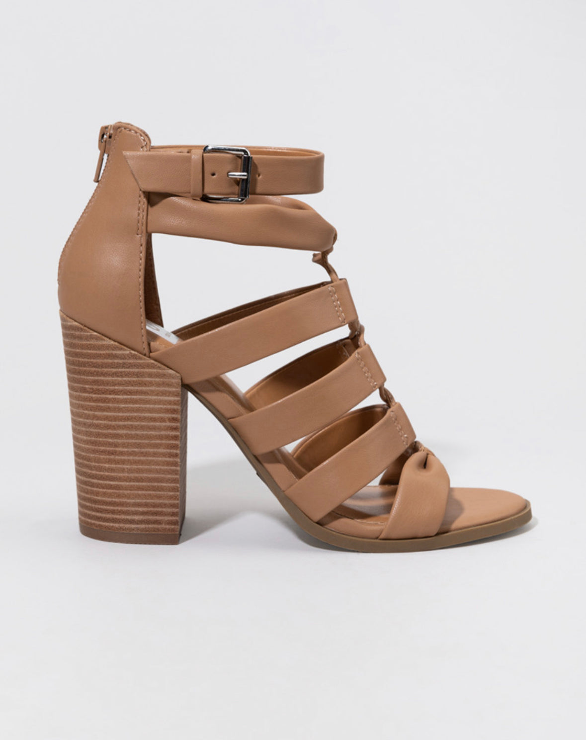 DOLCE VITA Strappy BILLY Zipback Stacked Heel Sandals