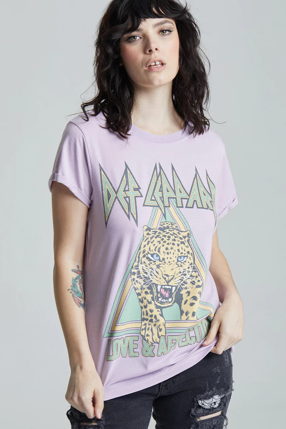 *RECYCLED KARMA Def Leppard LOVE & AFFECTION Tee Top