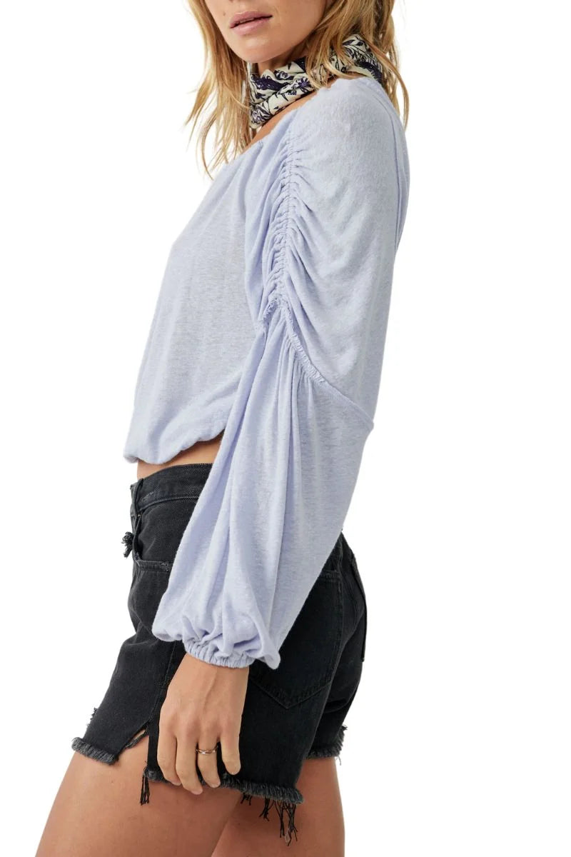 FREE PEOPLE RoucheSleeve IN A DREAM Top