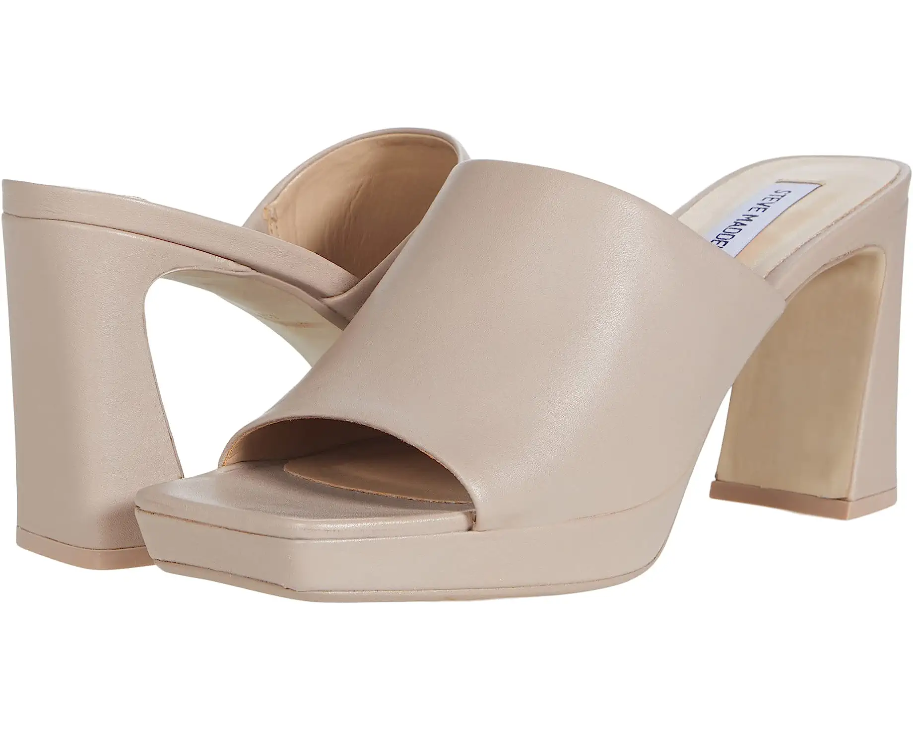 STEVE MADDEN Leather DEDICATE Platform Heel Shoe