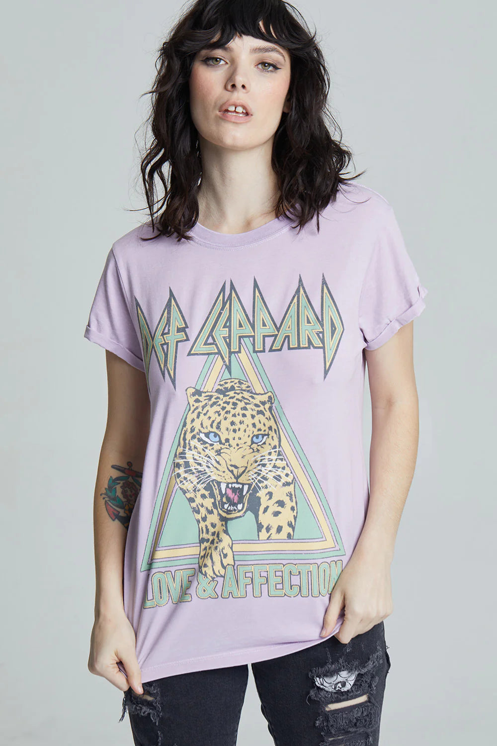 *RECYCLED KARMA Def Leppard LOVE & AFFECTION Tee Top
