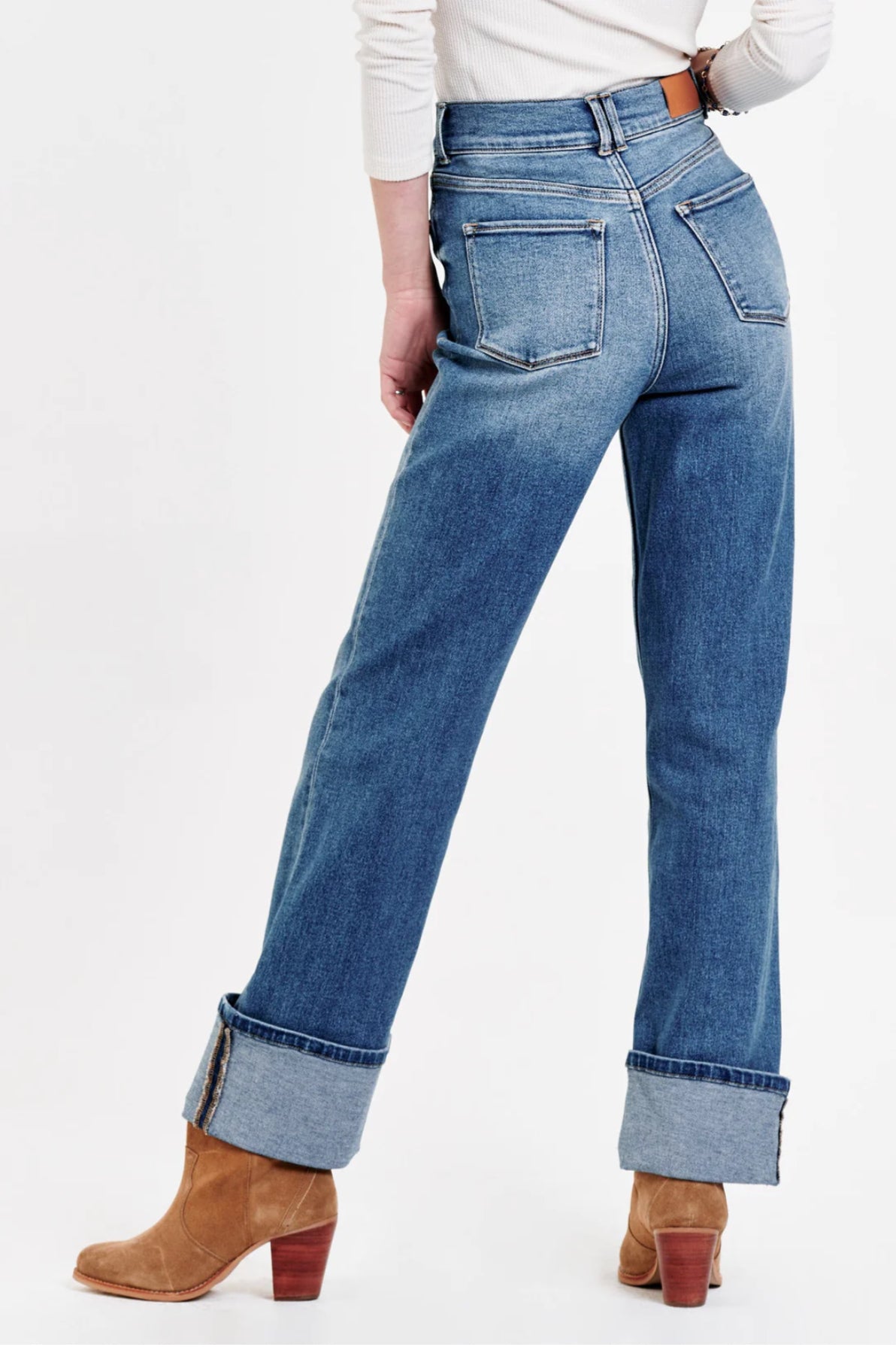 DEAR JOHN Super High Rise HOLLY Cuffed Straight Jeans Justice