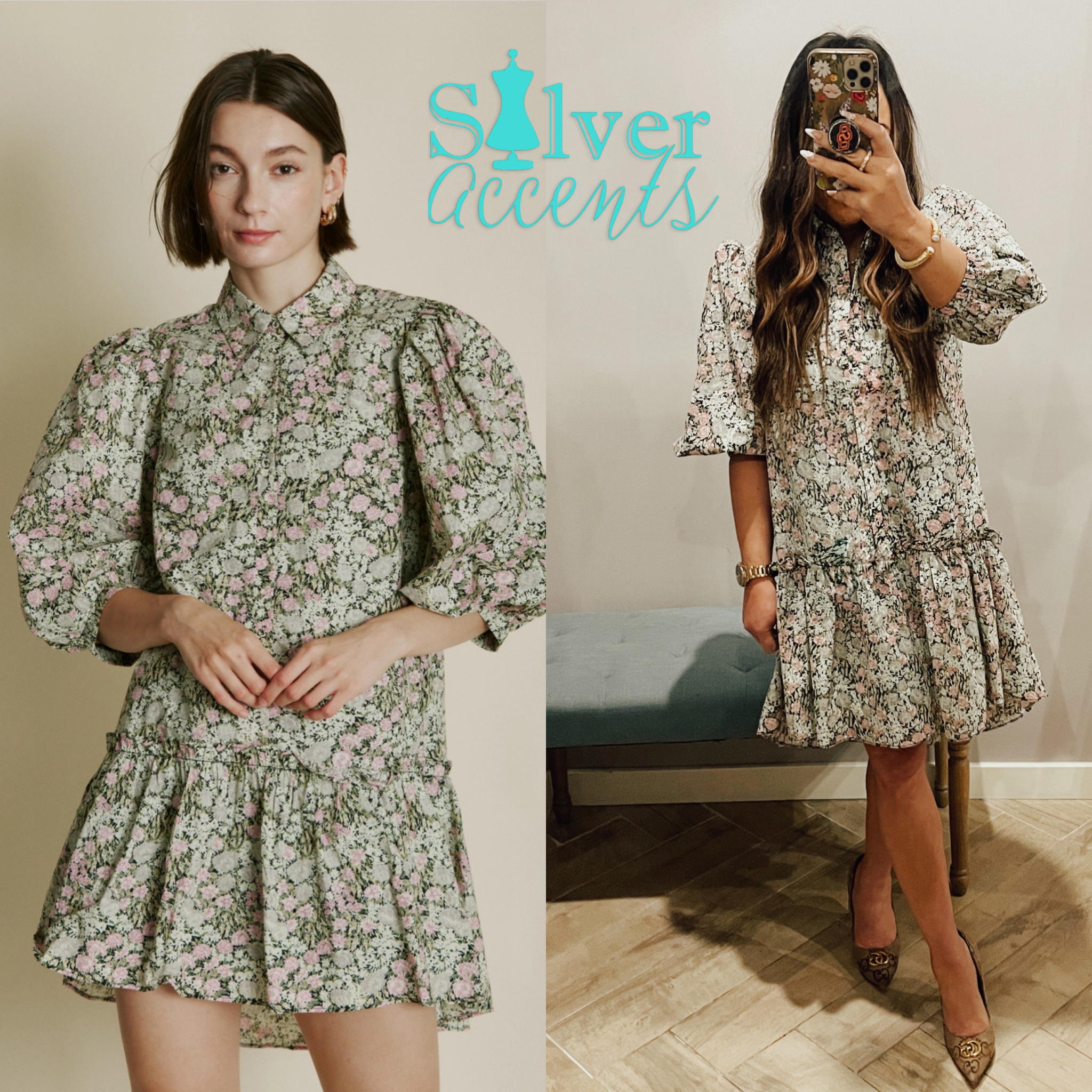 AUREUM Floral LYRICAL Shirt Dress