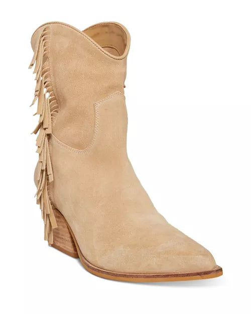 STEVE MADDEN Suede WOLFER-F Fringe Western Bootie