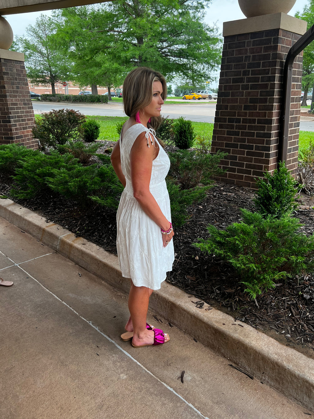 *DEAR JOHN Embroidered WESLIE Cinch~Waist Dress