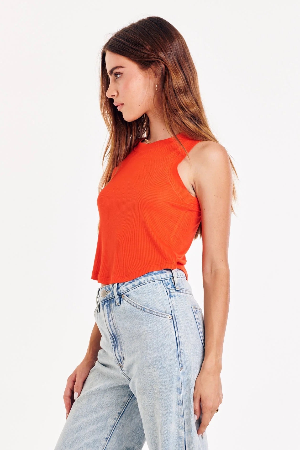 ANOTHER LOVE Baby CLEO CurveHem Rib Tank Top