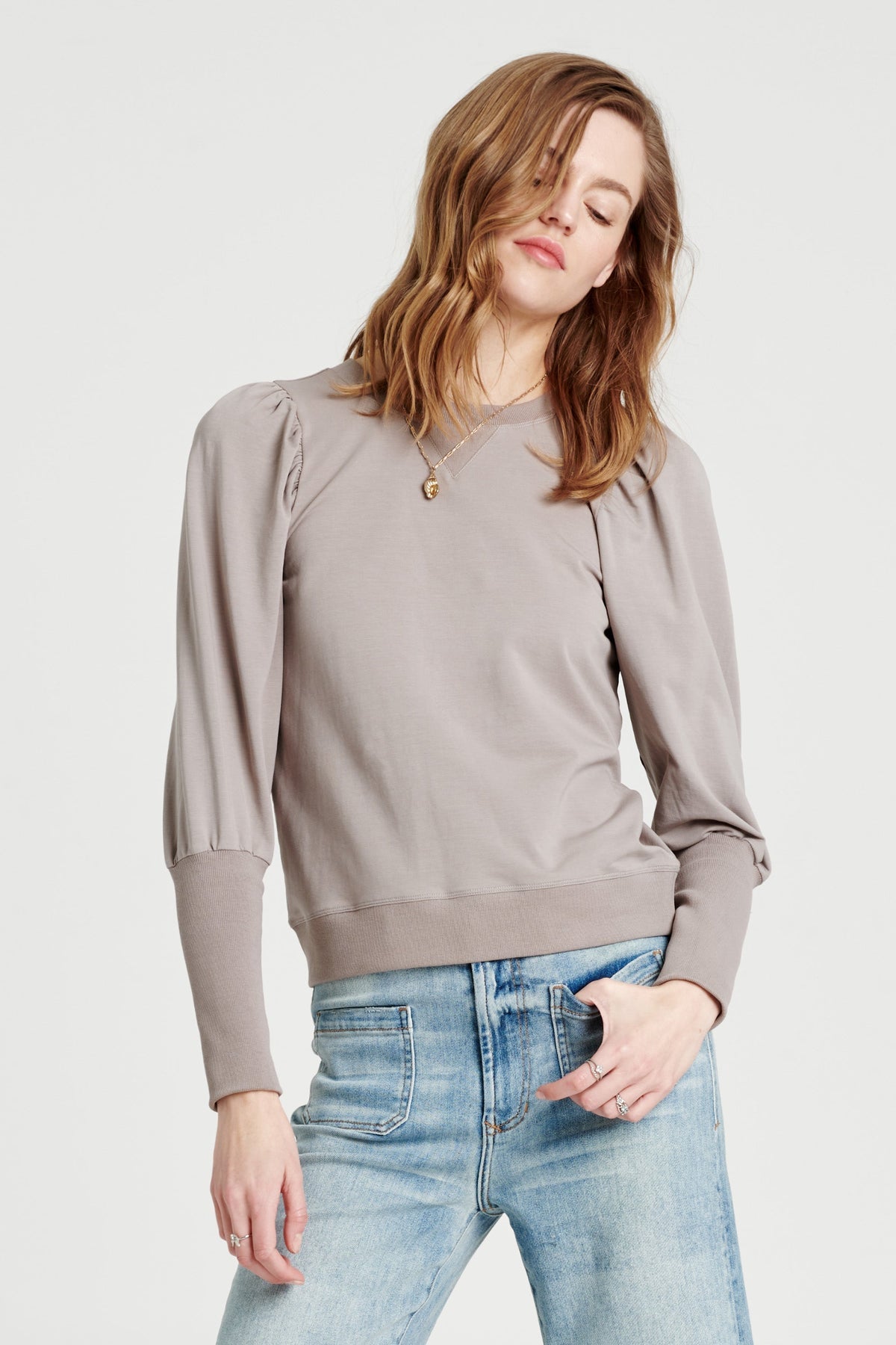 ANOTHER LOVE PuffSleeve TARA Raglan Crewneck Top