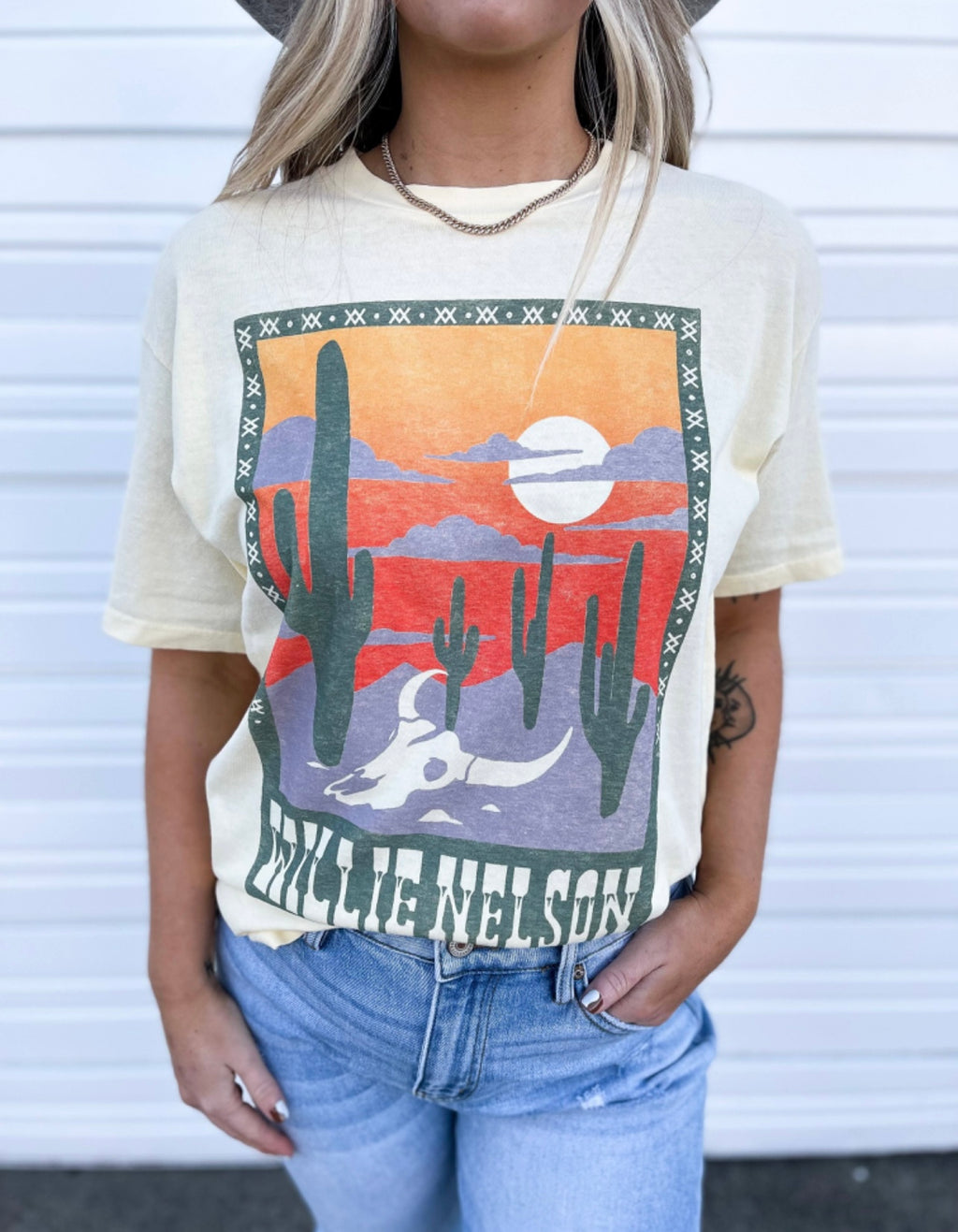 DAYDREAMER Oversize WILLE NELSON Austin Texas Weekend Tee Top